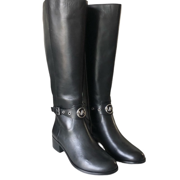 MICHAEL Michael Kors Heather Boot Wide Calf Black Boots - Size 8 - Picture 4 of 14